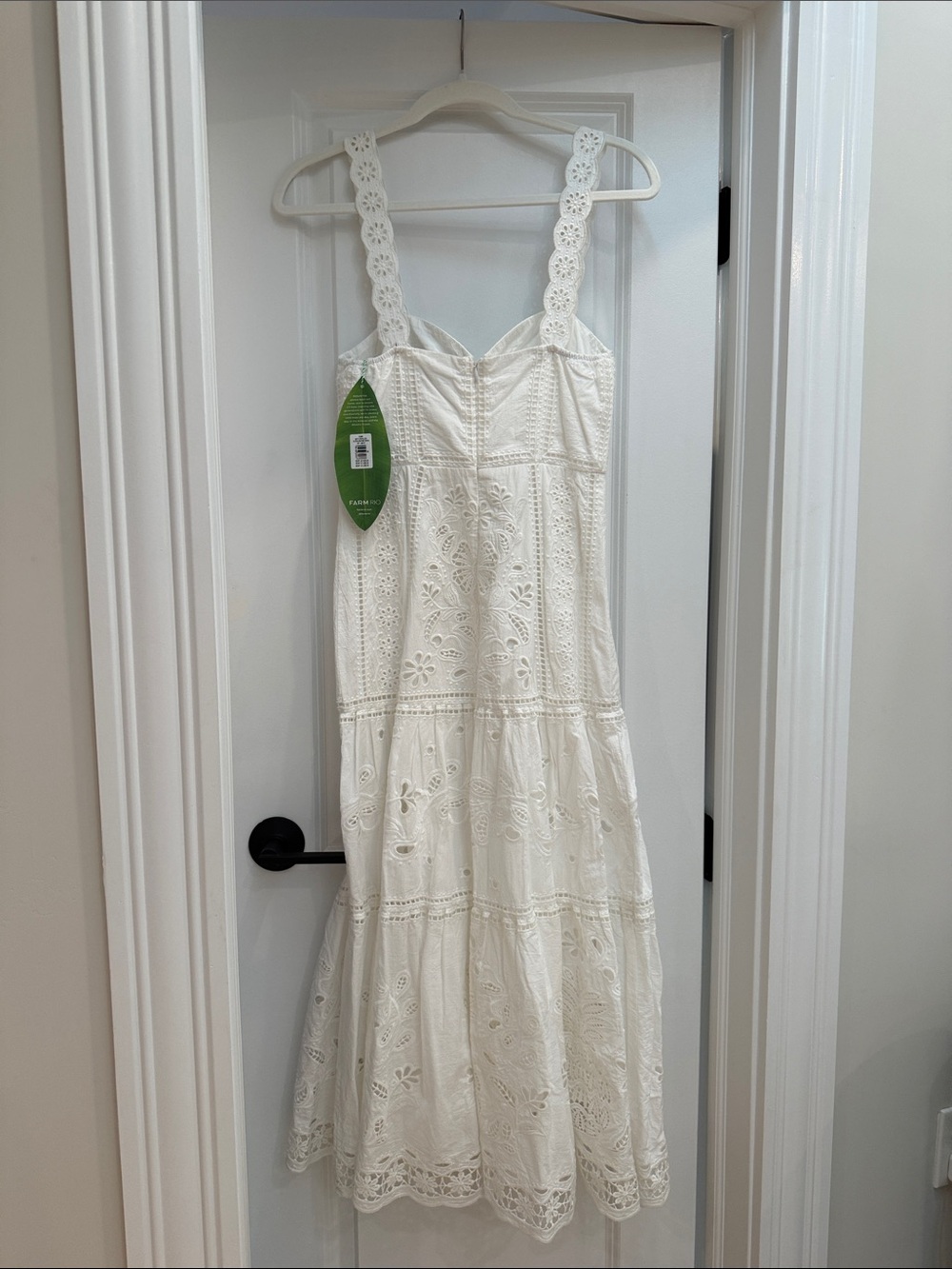 Farm Rio white richillieu midi dress - Picture 2 of 4